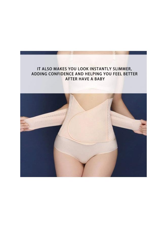 Generic - Postpartum Belly Wrap Women C Section Girdle Belt Post Partum Support After Birth Recovery Band Waist Pelvis Shapewear Khaki - Image 1