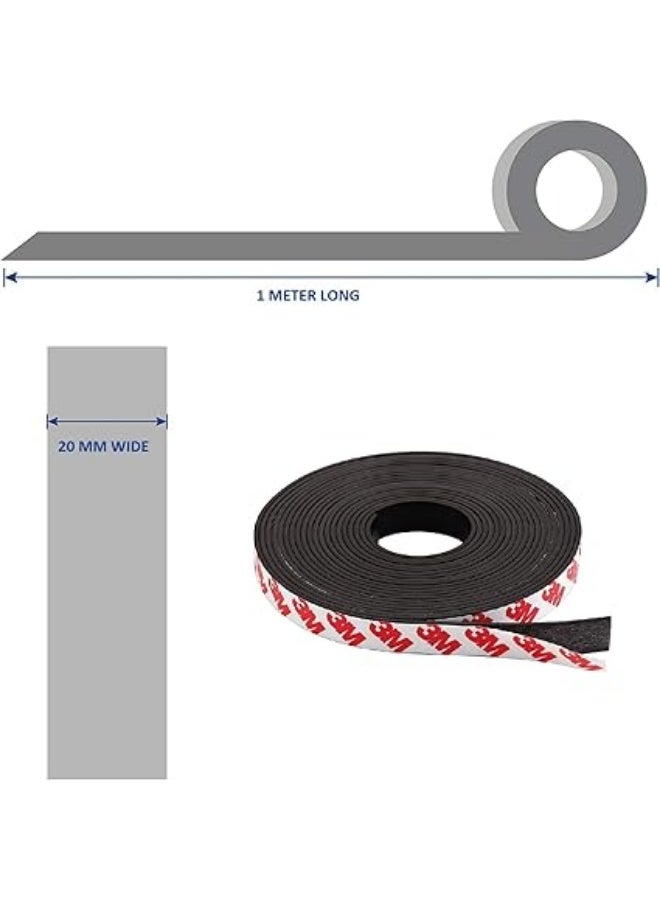 Green Tiger Magnetic Tape with Adhesive, Magnet Tape Roll with 3M Strong Adhesive Backing. Perfect for DIY, Art Projects, whiteboards & Fridge Organization | 20 mm Wide x 1 Meter Long - Image 5