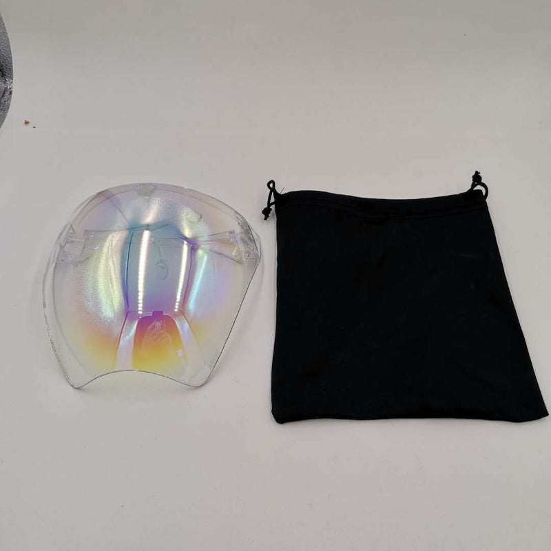 Integrated HD transparent anti-fog anti-splash protective mask anti-pollen space multi-color coating goggles Small cloth bag 