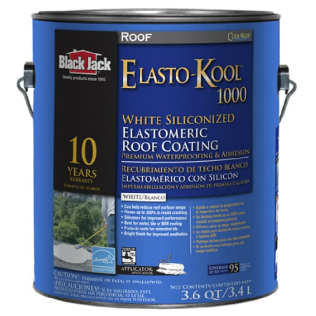 جاردنر جيبسون بلاك جاك Elasto-Kool 1000 طلاء سقف أكريليك أبيض لامع 1 جالون.