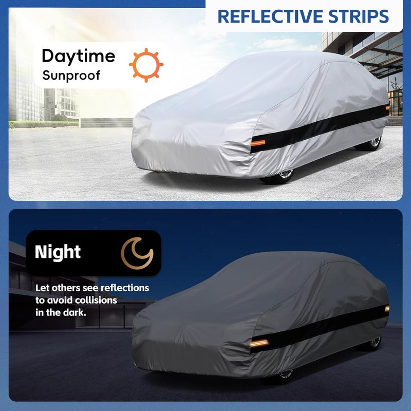 Holthly 10 Layers Car Cover for Dodge Challenger Hellcat (2008-2024) - Waterproof All Weather Protection - Image 5
