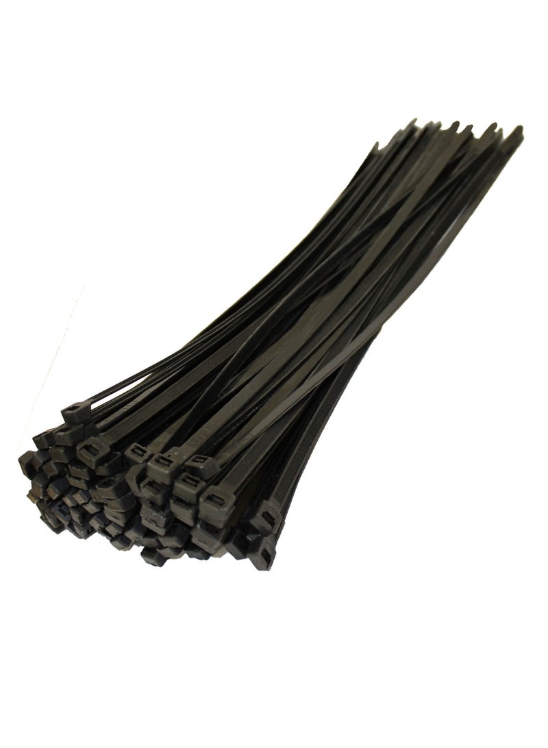 Cable Ties 525mm x 9mm Strong and Durable Zip Ties for Electrical, Networking, and Home Use, Black Colour Pack of 100 Ties
