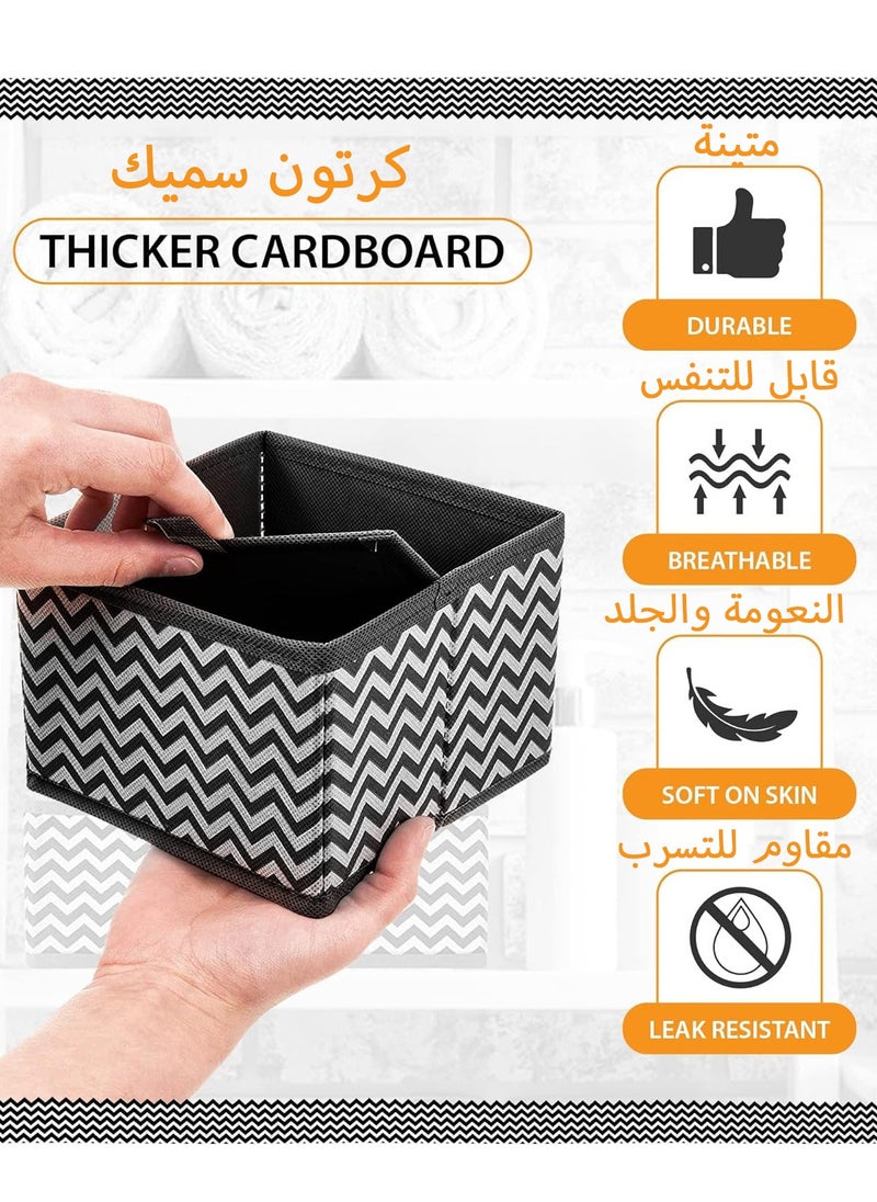 Generic 8-Piece Cloth Drawer Storage Underwear Organizer Dividers Set Socks Organizer Boxes Foldable Cabinet Closet Organizers and Storage Boxes for Storing Clothes, Bras, Underwear, Ties  - Image 3