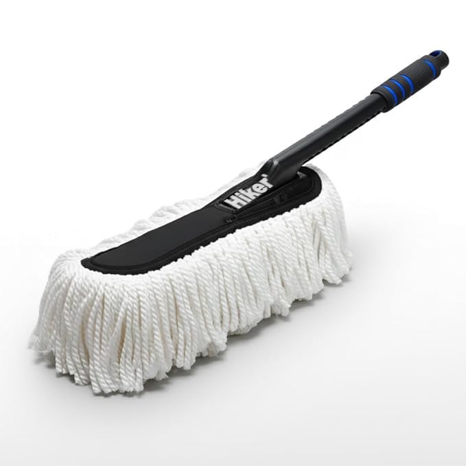 Hiker by Varroc Multi-Purpose Car Duster | Wax-Treated Microfiber Brush for Scratch-Free Cleaning | Long Handle, Reusable, Ideal for Car, Truck, SUV & Home Use - Image 1