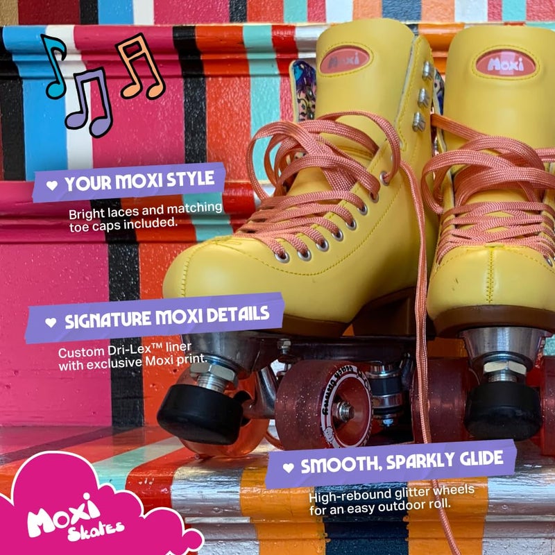 Moxi Beach Bunny Roller Skates for Women - Colorful, Precision-Fit Skate with High-Rebound Wheels, Moisture-Wicking Lining & Padding, Roller Skates, Strawberry Lemonade - 10 - Image 5