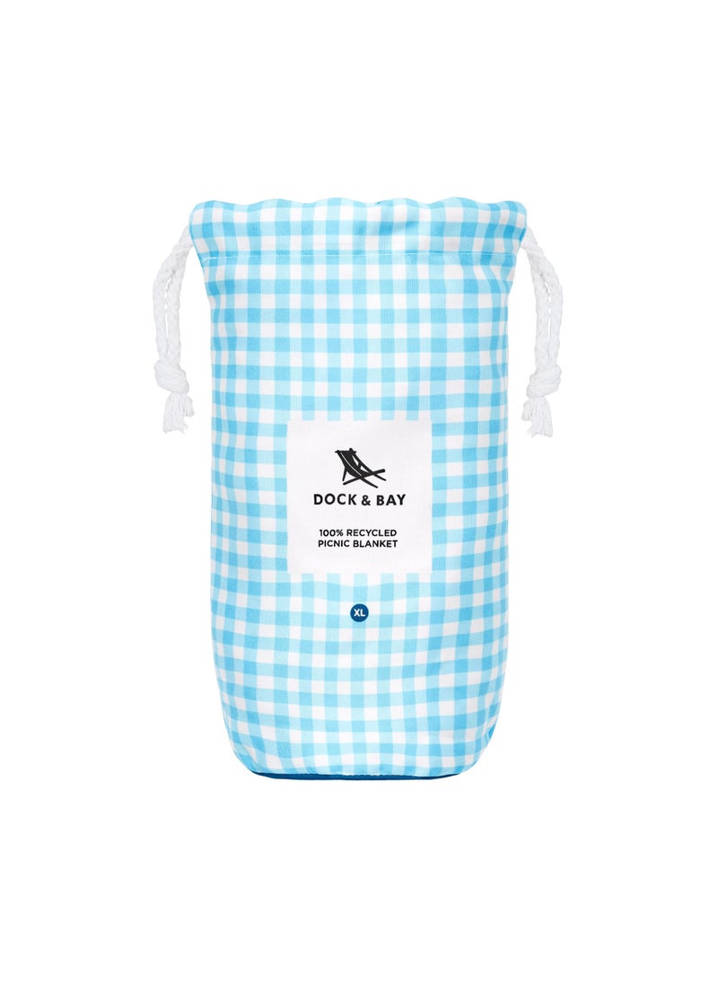 Dock & Bay Dock & Bay Picnic Blanket - Quick Dry & Water Resistant & Lightweight, Machine Washable, 100% Recycled Materials - Extra Large - 240 x 170 cm - BLUEBERRY PIE  - Image 5