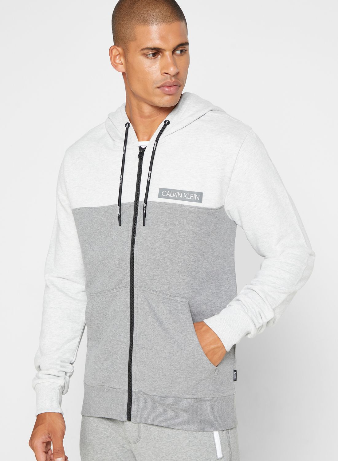 calvin klein zip through hoodie