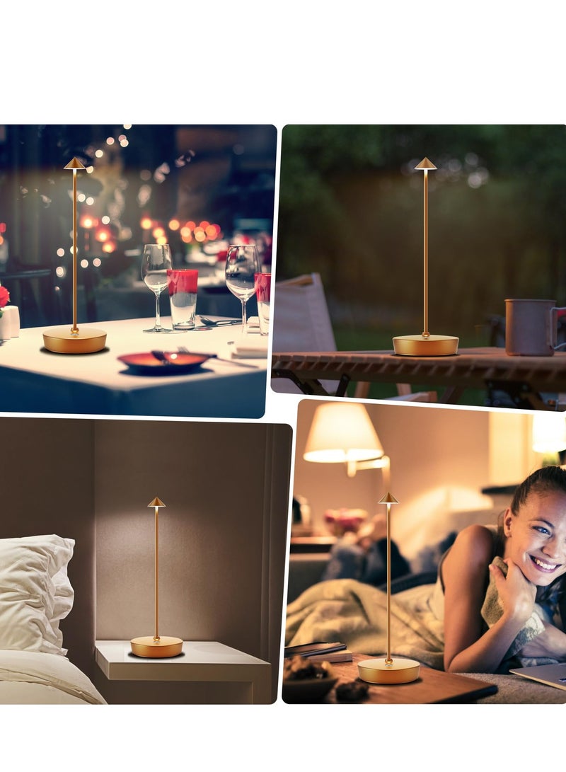 Momore Led Table Lamp, with 3 Colors Light, Warm and Bright Light for Outdoors, Bedroom and Restaurant, USB Charge, 31*11cm - Image 2