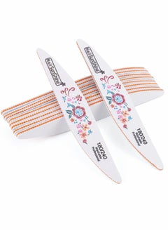 Excefore 10 PCS  Grit Acrylic Nail Files for Natural Nails, 180/240 Reusable Nail File Pack Emery Boards for Nails  - Image 1