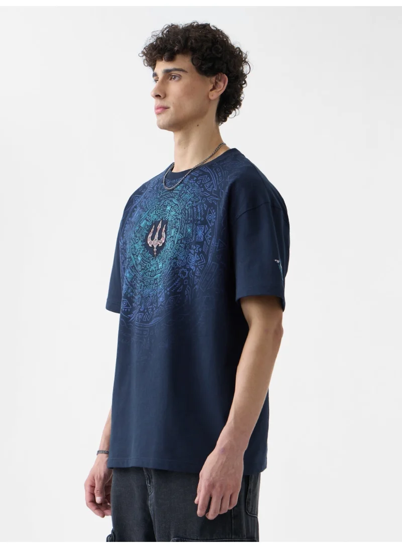 The Souled Store  The Souled Store Men TSS Originals: Trident Oversized Blue T-shirt  | Best Price UAE