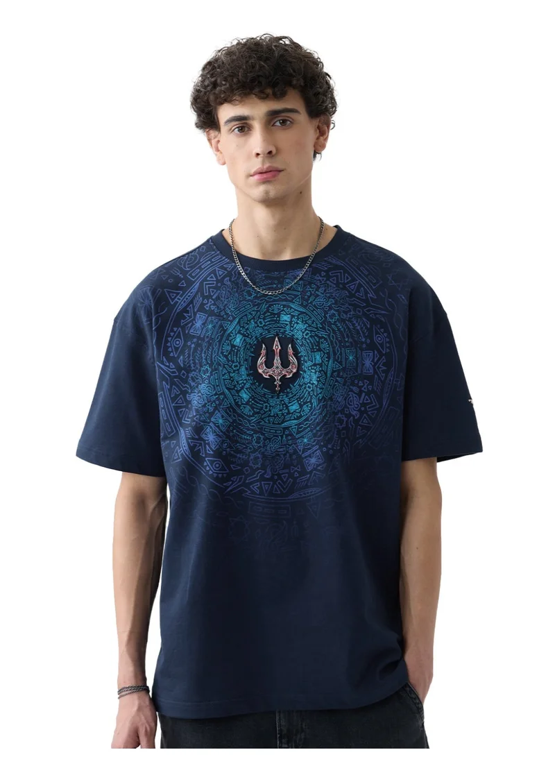 The Souled Store The Souled Store Men TSS Originals: Trident Oversized Blue T-shirt