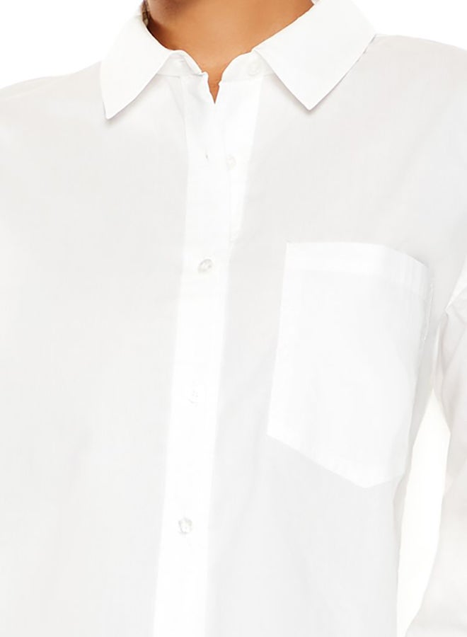 FOREVER 21 Poplin Dolphin-Hem Shirt - Image 5