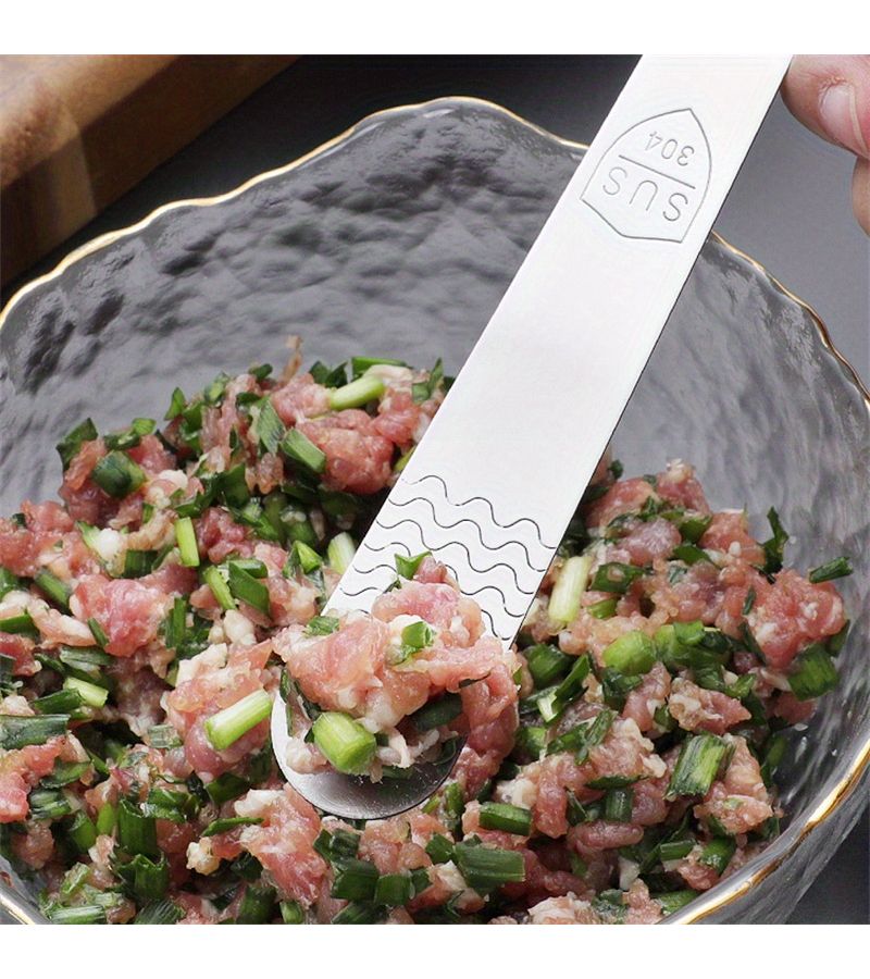 1 Pc 304 Stainless Steel Dumpling Stuffing Spoon Wonton Filling Spoon Butter Cheese Spreader Baking Tool Kitchen Gadget - Image 4
