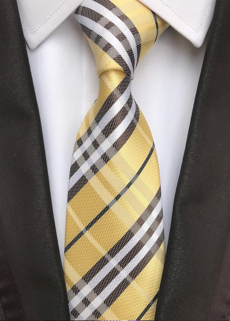 MENDENG Store Men's Classic Necktie Jacquard Woven Ties for Men Formal Business Ties Wedding Party Groomsmen Black Tie - Image 2