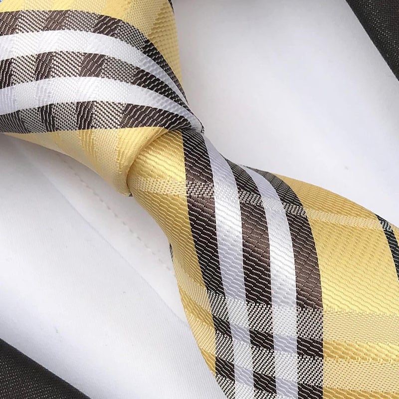 MENDENG Store Men's Classic Necktie Jacquard Woven Ties for Men Formal Business Ties Wedding Party Groomsmen Black Tie - Image 5