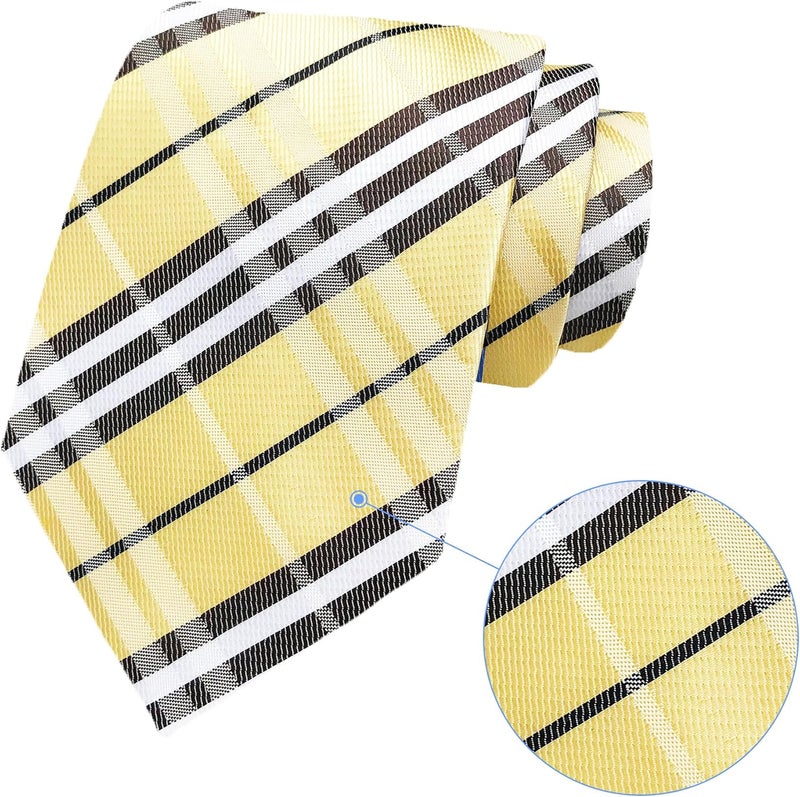 MENDENG Store Men's Classic Necktie Jacquard Woven Ties for Men Formal Business Ties Wedding Party Groomsmen Black Tie - Image 4