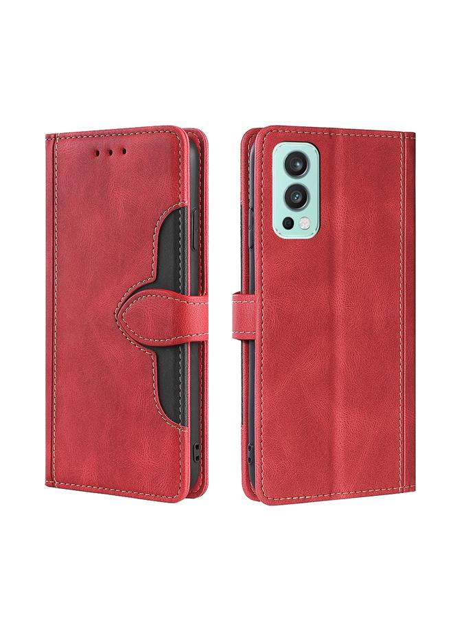 اس-توب جراب لهاتف OnePlus Nord 2 5G مصنوع من الجلد ومشبك مغناطيسي من القش - Image 1