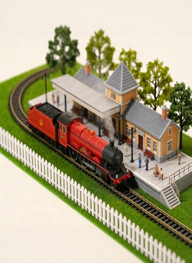 CHAMBERY 1:12 Scale Miniature 35 Inches Picket Fence with 4Pcs of 6x6 Inches Fake Grass for Crafts Dollhouse Garden Accessories - Image 3
