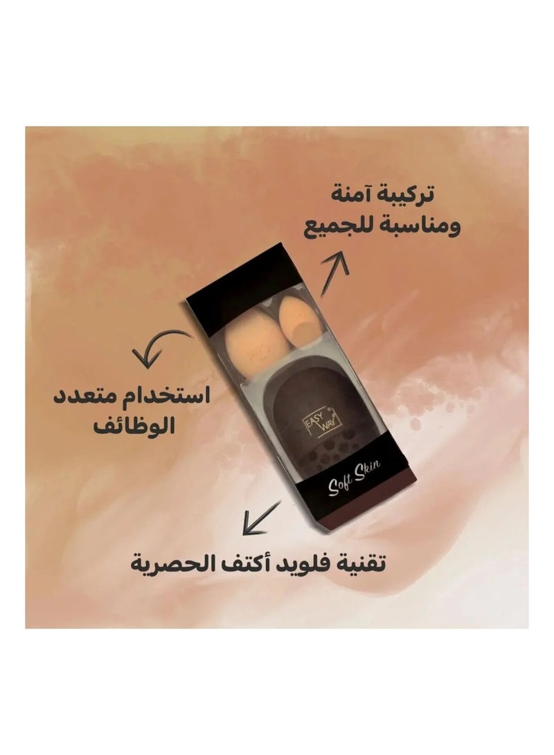 EASY WAY Soft Skin Easy Way + Built-in Sponge Foundation Set with Original Sponge Bag - Image 3