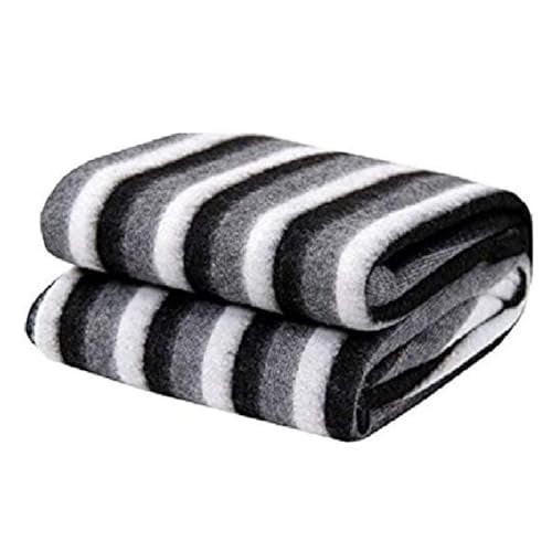 STARNSTYLE 300 TC All Season Light Weight Striped Polar Fleece Double Bed Donation Blanket (230 x 230 cm Pack of 1 - Image 1