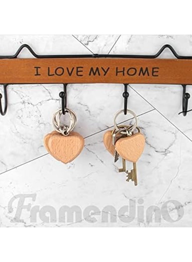 Heartshaped Love Wooden Keychain | Natural Beech Wood Heart Shape Key Ring for Men & Women | Cute, Simple & Elegant Key Holder for Car, Bag & Home - Image 4