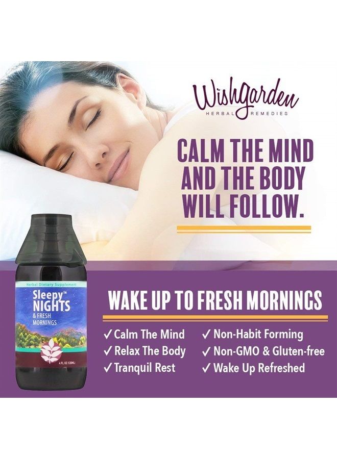 Wishgarden Herbs Sleepy Nights & Fresh Mornings - All-Natural Herbal Sleep Aid Tincture, Organic Sleep Supplement with Passionflower, Hops and Scullcap, Supports Deep Sleep & Healthy Sleep Cycles, 4oz  - Image 4