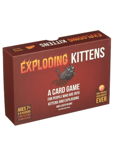 Exploding Kittens Original Edition - Hilarious Family Card Game - Party Game for Ages 7 and Up - 56 Cards - 2-5 Players - 15 Minutes of Play