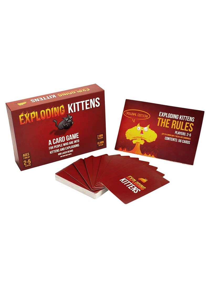 null - Exploding Kittens Original Edition - Hilarious Family Card Game - Party Game for Ages 7 and Up - 56 Cards - 2-5 Players - 15 Minutes of Play - Image 1
