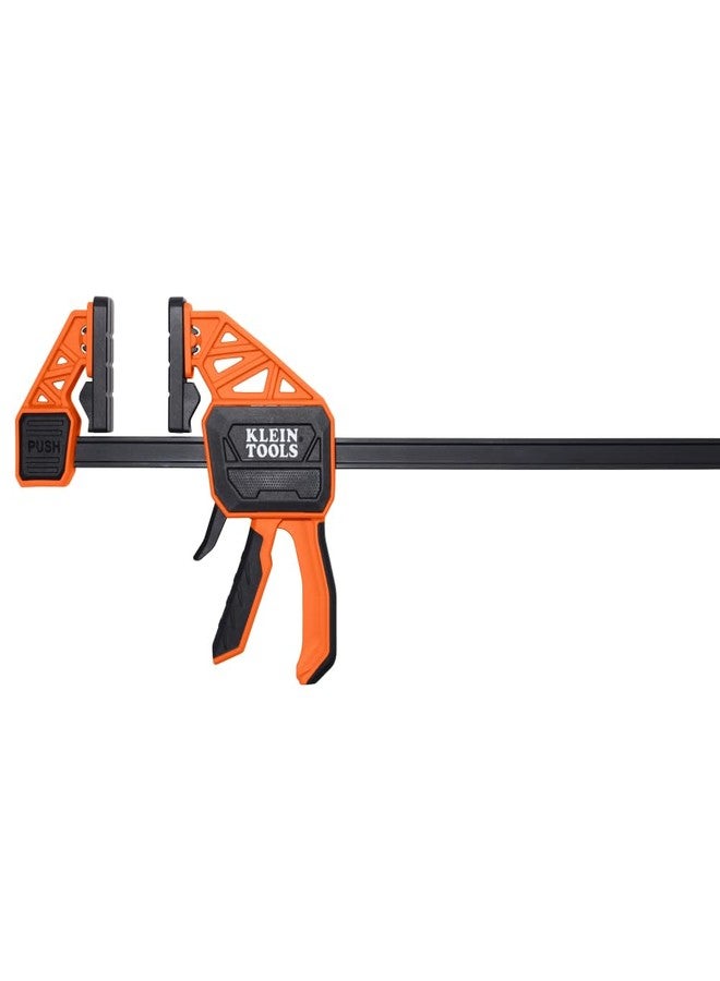 Klein Tools 47558 Speed-Klamp 24-Inch, 300-Pound Clamping Force, Clamp/Spreader, Pivoting Pads, One-Handed-Operation for Woodworking and Metal Projects - Image 1