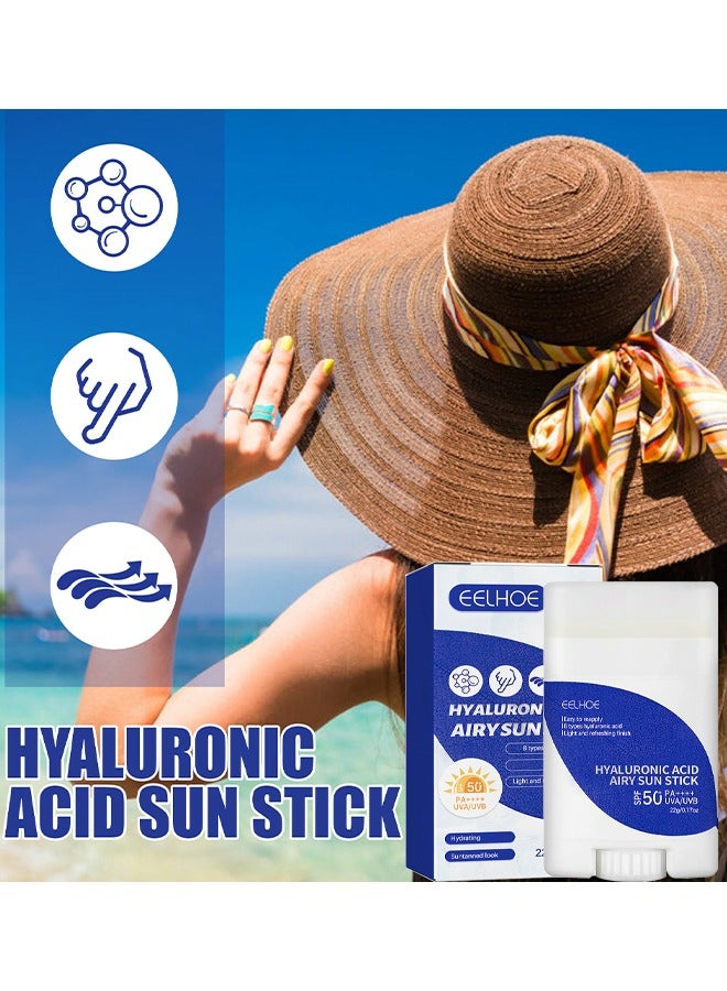 EELHOE Hyaluronic Acid Airy Sun Stick, SPF50+ PA++++ Sunscreen Stick Natural Moisturizing Suncream Sun Gel 22G - Image 4