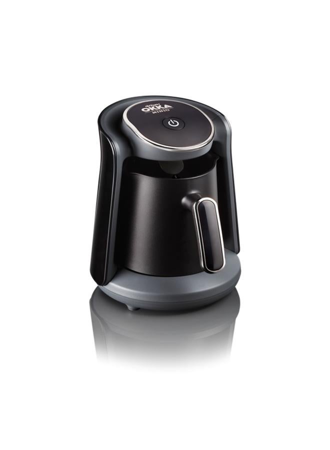 ارزوم اوكا ماكينة صنع القهوة التركية مينيو 4 أكواب بقوة 480 وات باللونين الأسود والكروم OK004-K - Image 1