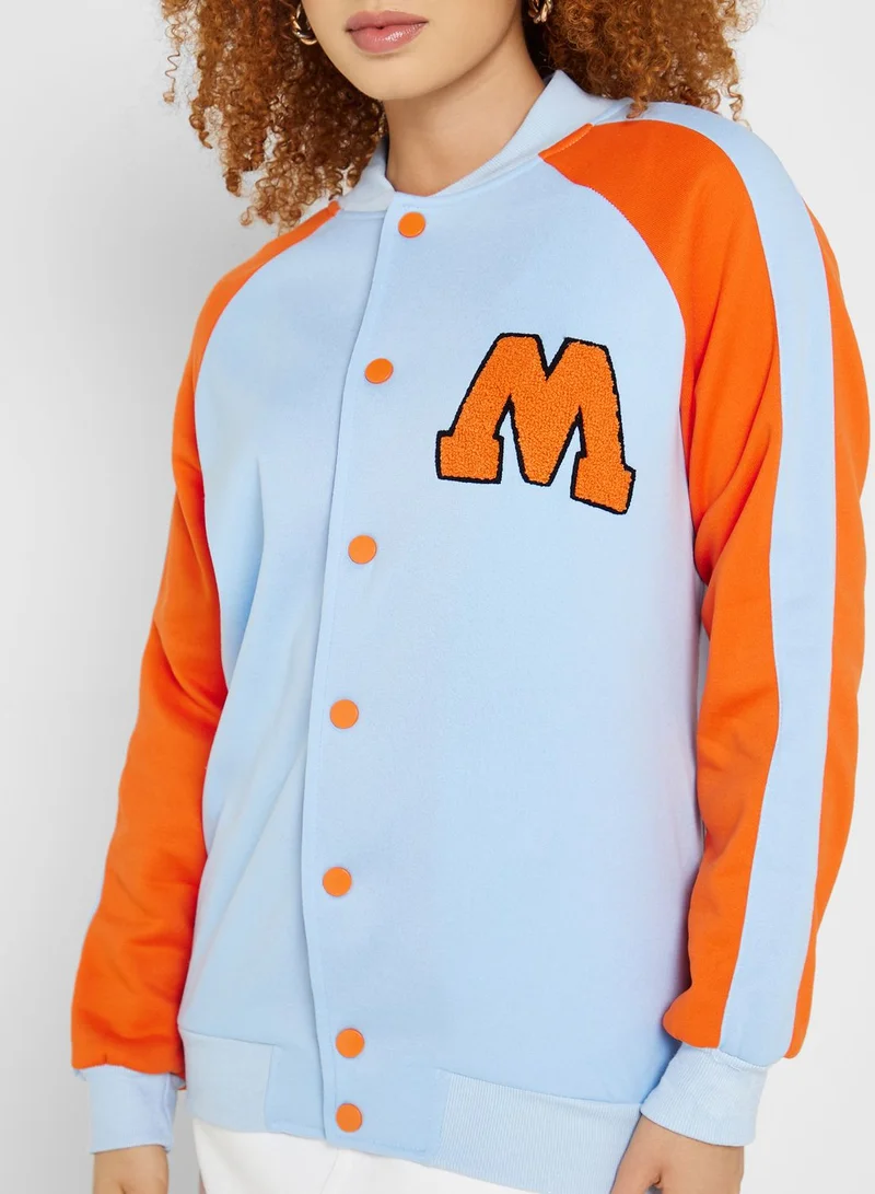 Ginger Colorblock Varsity Bomber Jacket
