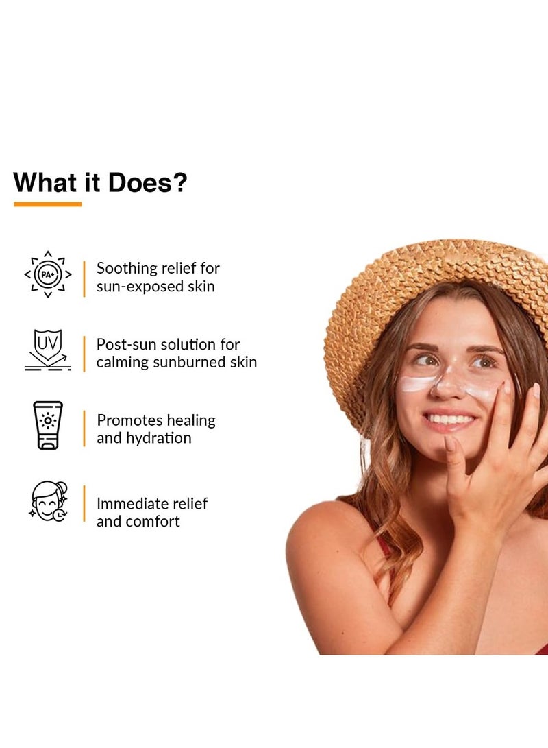 FIXDERMA shadow sun burn gel with 20 percent aloe vera and vitamin e ceramide moisturizer dermatologist tested sunburn cream for face suitable for all skin types 75gm - Image 4