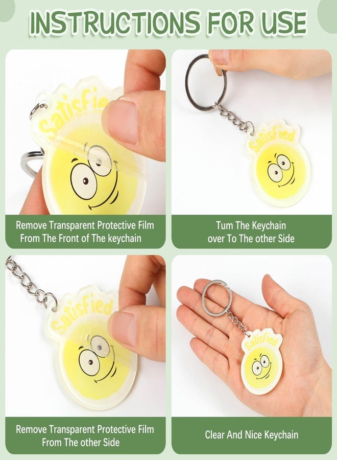 سوريو مجموعة Sureio من 40 قطعة من سلاسل مفاتيح عيد الميلاد بتصميمات وجوه معبرة عن المشاعر، سلاسل مفاتيح مرحة ومحفزة، حلقات مفاتيح أكريليك لطيفة، هدايا تشجيعية ودعم عاطفي بالجملة لعيد الميلاد، لوازم مكتبية ومنزلية ومدرسية - Image 4