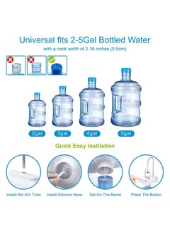 ELTRAZONE Water Bottle Dispenser Electric Water Pump Automatic Water Bottle Pump Dispenser for 5 Gallon Bottle(White)  - Image 3