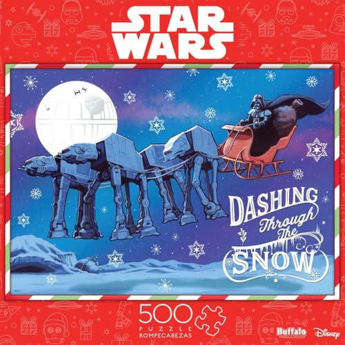 Buffalo Games Star Wars Merry Sithmas 500 Piece Holiday Jigsaw Puzzle Festive Puzzle for Adults PrecisionCut Pieces Winter Artwork and Hours of Relaxing Fun - Image 1