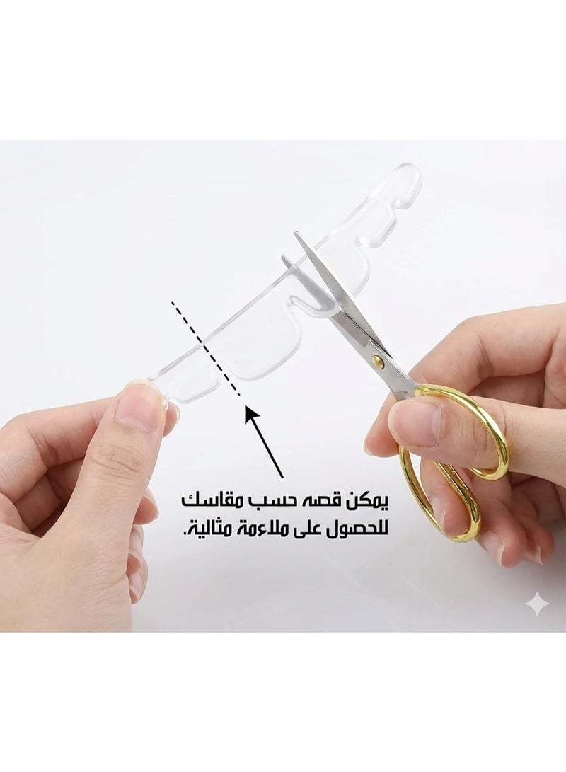 وسادة تثبيت أصابع القدم المصنوعة من السيليكون مانعة للانزلاق للأمام - شريط جل شفاف أسفل أصابع القدم للصنادل والأحذية ذات الكعب العالي يمنع انزلاق القدم ويوفر الراحة والثبات (زوجان) - Image 2