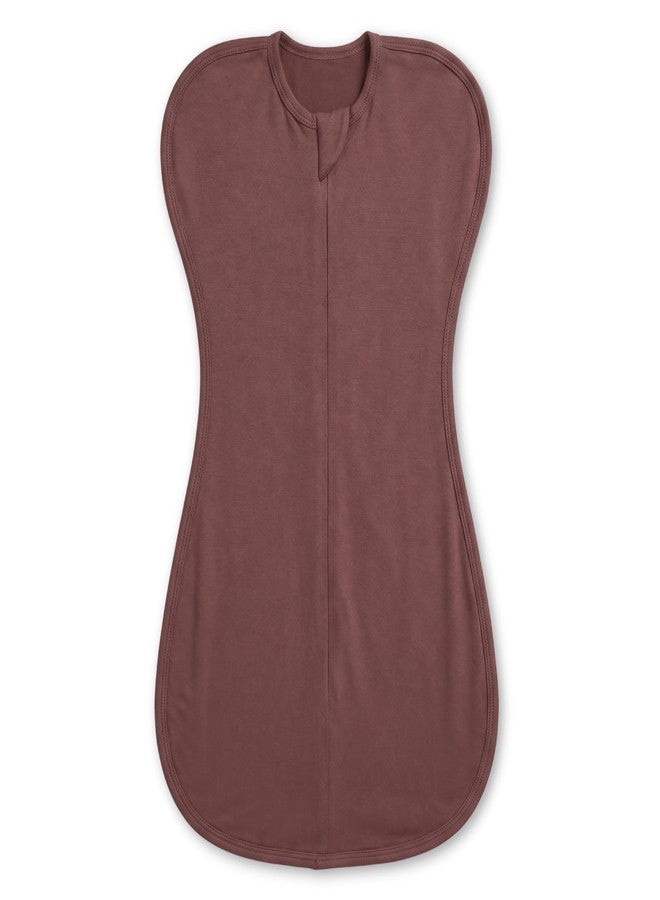 Cocoon Care 0.5 TOG Knitted Bamboo Cotton Arms Up Swaddle Sleeping Pod for Baby | Swaddle Pod for New Born Baby | 1-3 M | Burgundy - Image 1