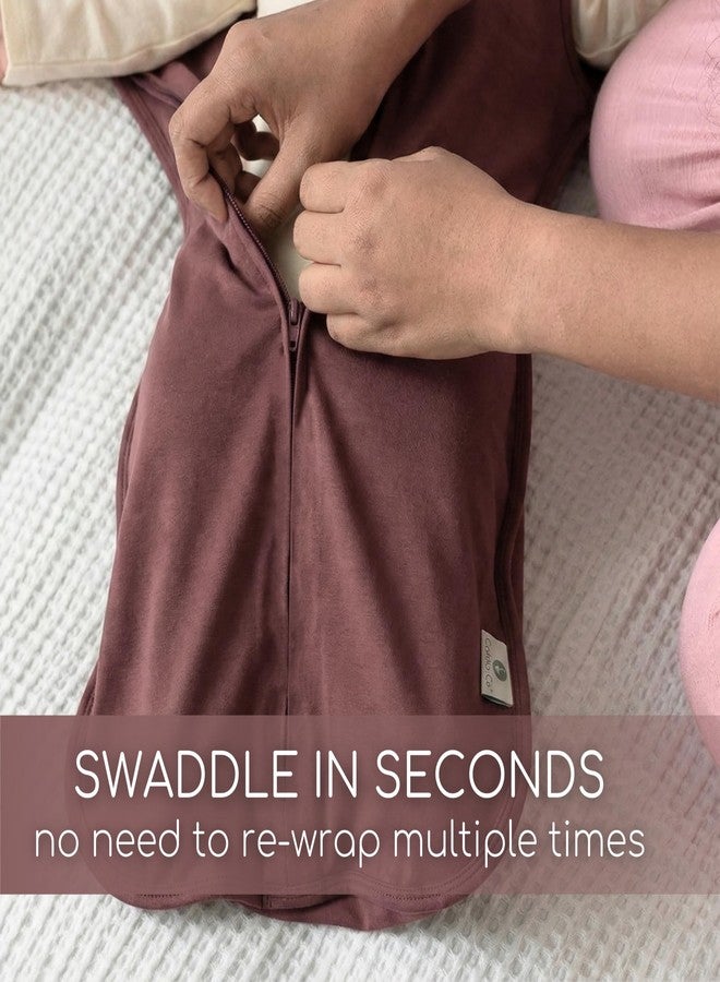 Cocoon Care 0.5 TOG Knitted Bamboo Cotton Arms Up Swaddle Sleeping Pod for Baby | Swaddle Pod for New Born Baby | 1-3 M | Burgundy - Image 5