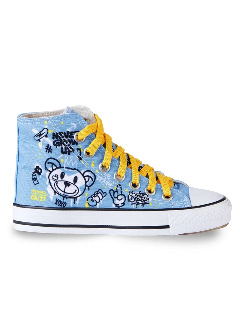 MSHB&G Cool Bear High Top Boy Blue Sneakers