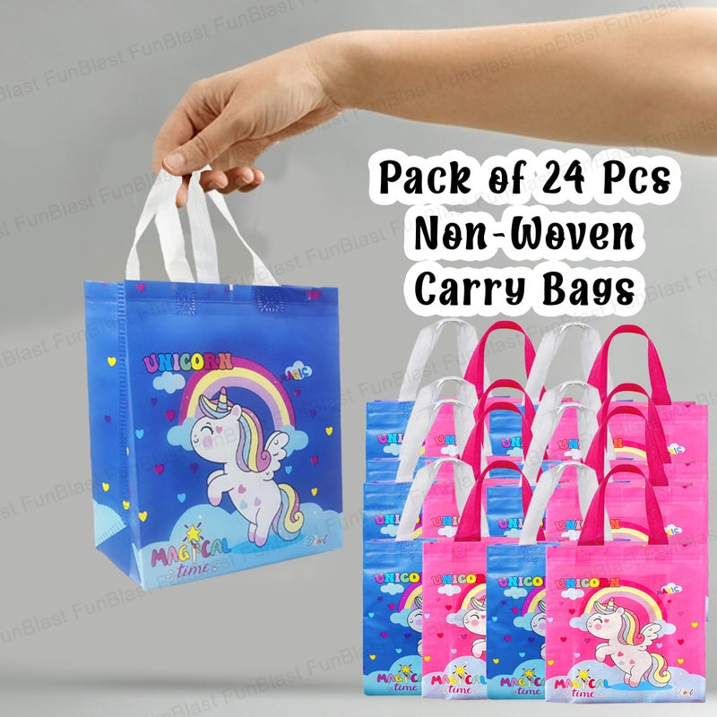 FunBlast Unicorn Gifting Bags for Return Gifts - Pack of 24 Pcs Non-Woven Carry Bags, Multi-Purpose Reusable Carry Bag, Birthday Gifting Bags, Hand Bags for Return Gifts (24) - Image 4
