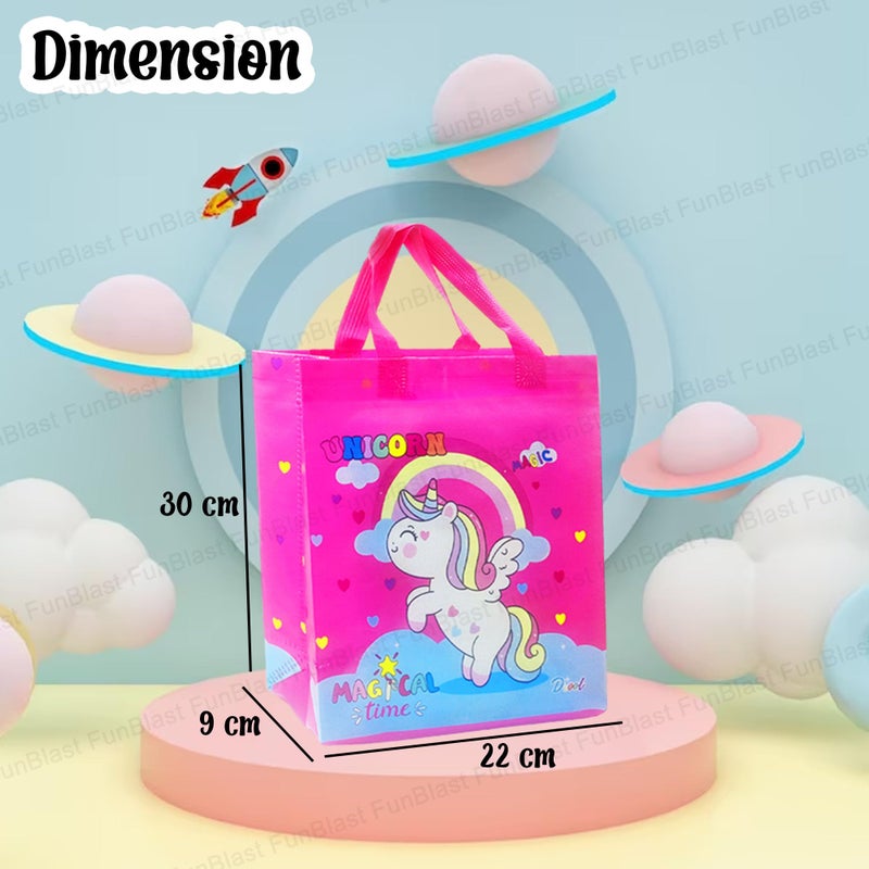 FunBlast Unicorn Gifting Bags for Return Gifts - Pack of 24 Pcs Non-Woven Carry Bags, Multi-Purpose Reusable Carry Bag, Birthday Gifting Bags, Hand Bags for Return Gifts (24) - Image 2
