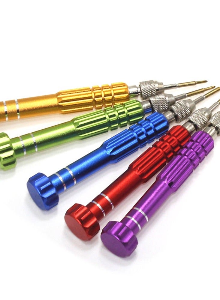 طقم أدوات دقيقة 5 في 1 مع مجموعة مفكات براغي نجمة مغناطيسية مختلطة لتصليح الهاتف المحمول/ الساعة - Image 4