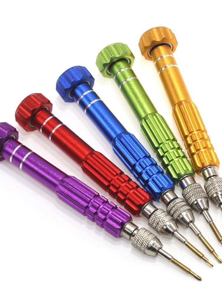 طقم أدوات دقيقة 5 في 1 مع مجموعة مفكات براغي نجمة مغناطيسية مختلطة لتصليح الهاتف المحمول/ الساعة - Image 2