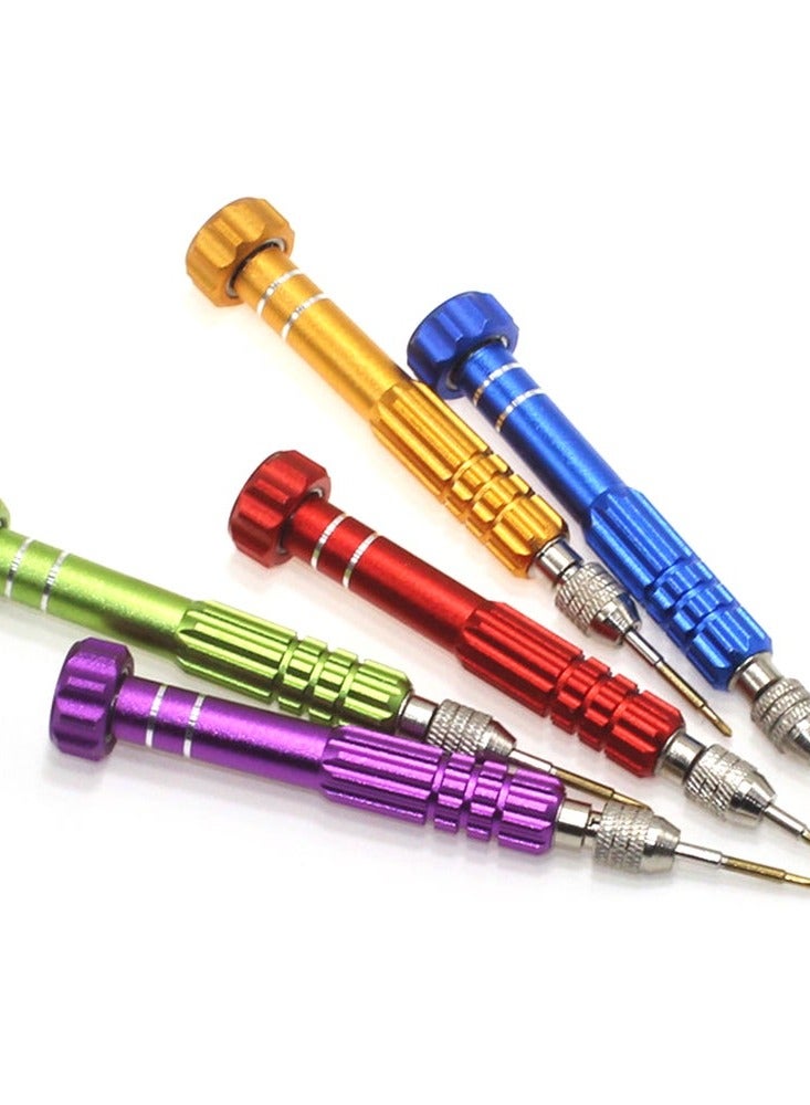 طقم أدوات دقيقة 5 في 1 مع مجموعة مفكات براغي نجمة مغناطيسية مختلطة لتصليح الهاتف المحمول/ الساعة - Image 3