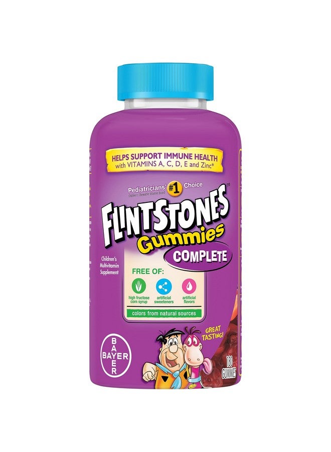 Flintstones Vitamins Flintstones Vitamins Complete Gummies, Kids Vitamins with Vitamin C for Toddlers and Children, Kids Multivitamin with Vitamin A, B6, B12, E & Zinc, 180 Count  - Image 1