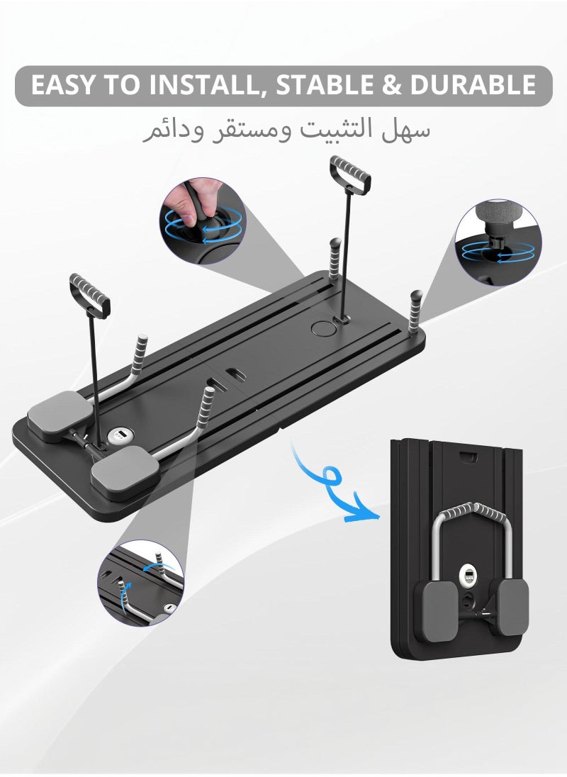 Nooriya - Pilates Board - Pilates Reformer Set, Multi-Purpose Foldable Pilates Reformer Board for Home, 5 in 1 Pilates Sliding Board (Equipped with 8 button batteries) - Image 1