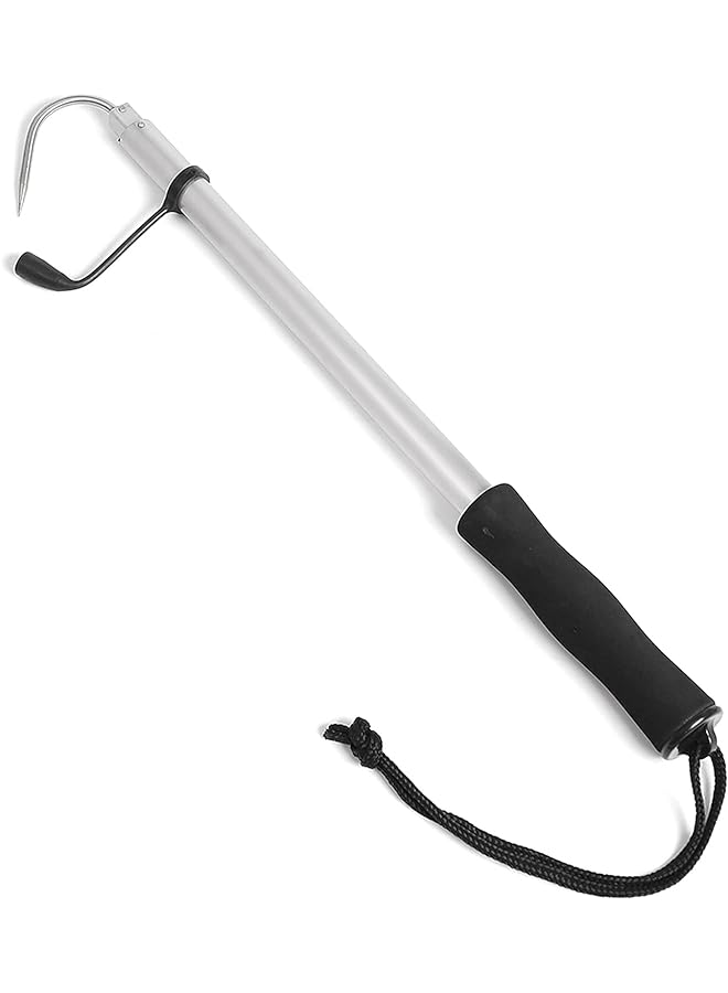 بروماس خطاف فولاذي، خطاف صيد السمك تلسكوبي قابل للسحب من الفولاذ المقاوم للصدأ لصيد الأسماك في البحر مع مقبض EVA ناعم - Image 1