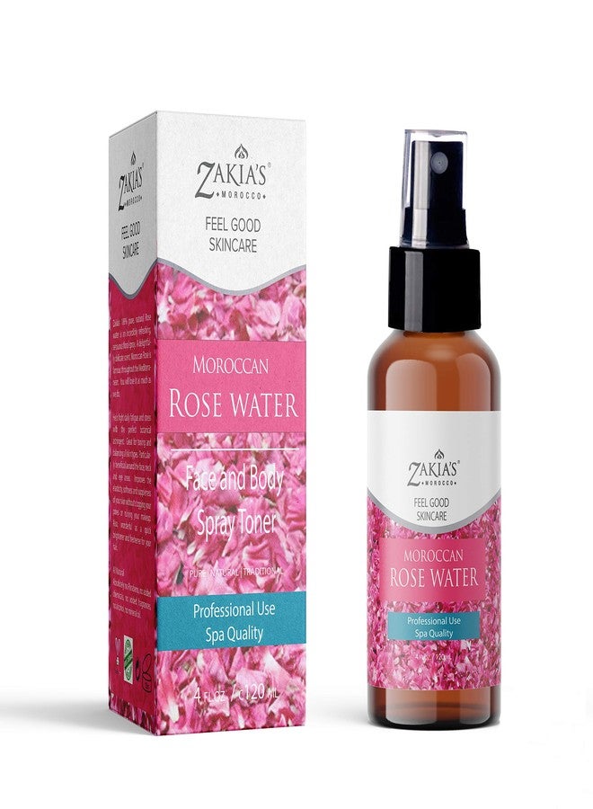 Zakia's Morocco HYDROSOL Water Collection (Rose Water, 4 oz) - Moroccan Rose Water for Face & Hair - 4 oz - Image 1