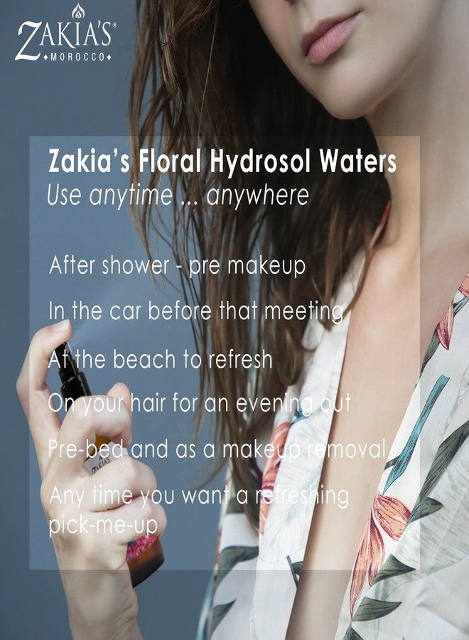 Zakia's Morocco HYDROSOL Water Collection (Rose Water, 4 oz) - Moroccan Rose Water for Face & Hair - 4 oz - Image 3